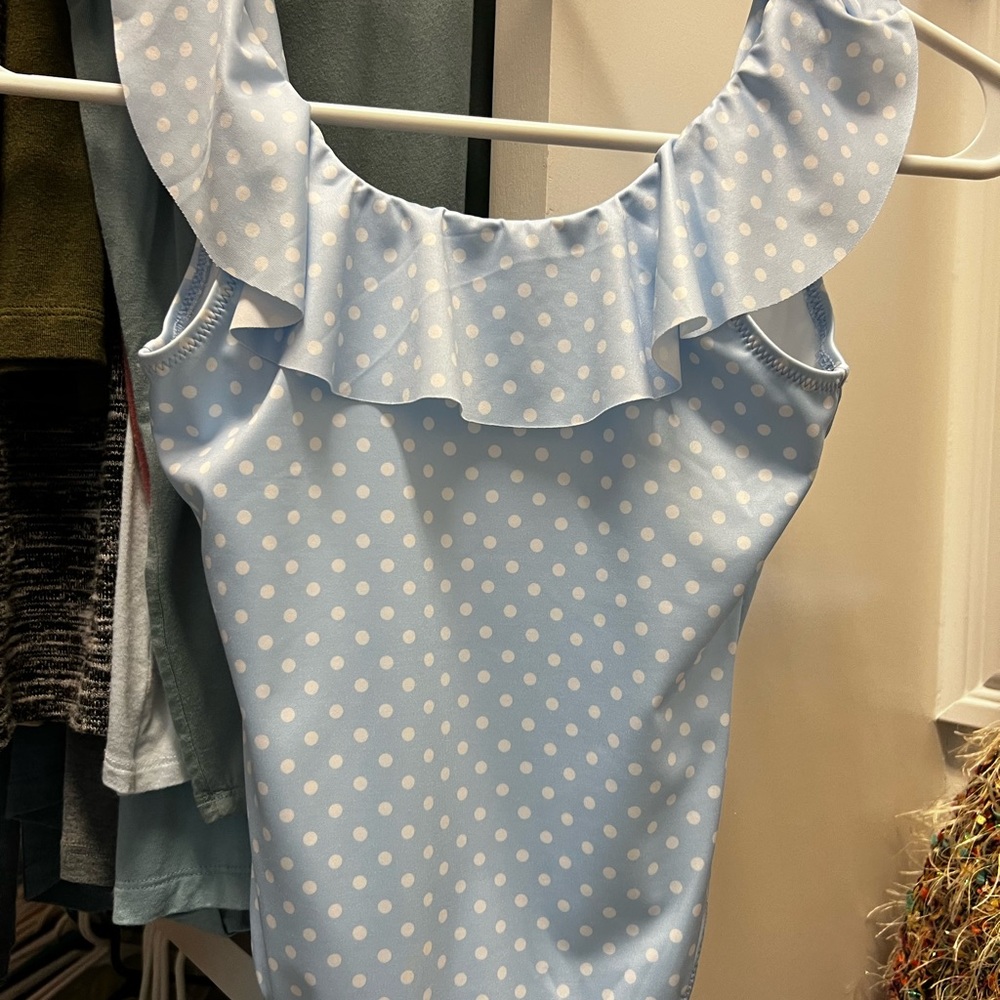 Girls polka dot bathing suit